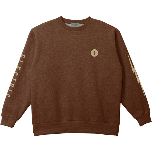 ICON LOGO CREW - DARK BROWN × BEIGE