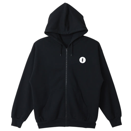 ICON LOGO FULL ZIP - BLACK