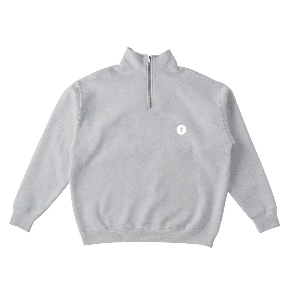 ICON LOGO HALF ZIP - ASH