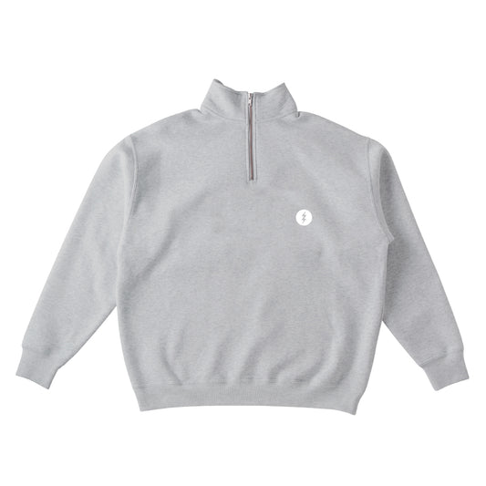 ICON LOGO HALF ZIP - ASH