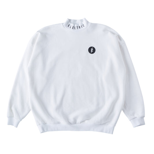 ICON LOGO MOCKNECK SWEAT  - WHITE