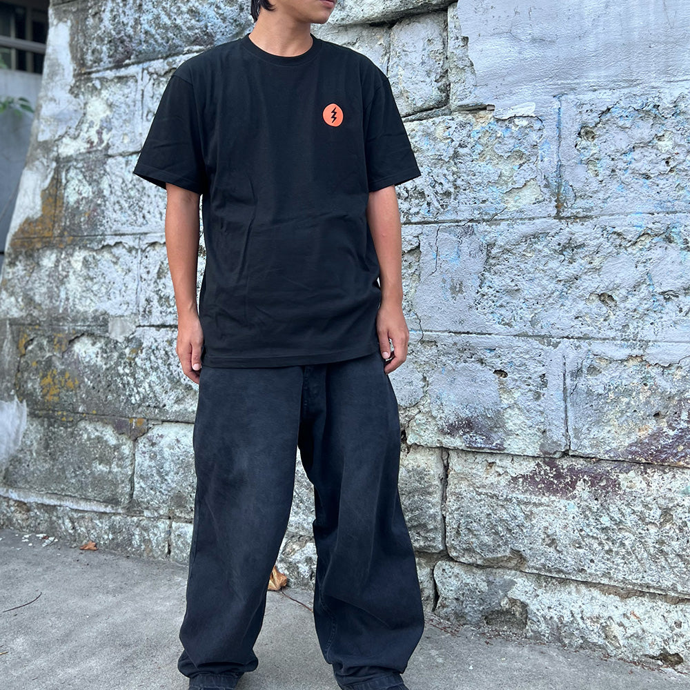 ICON LOGO S/S TEE - BLACK/ORANGE