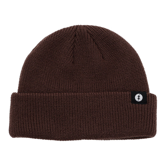 KNIT BEANIE TYPE C - DARK BROWN