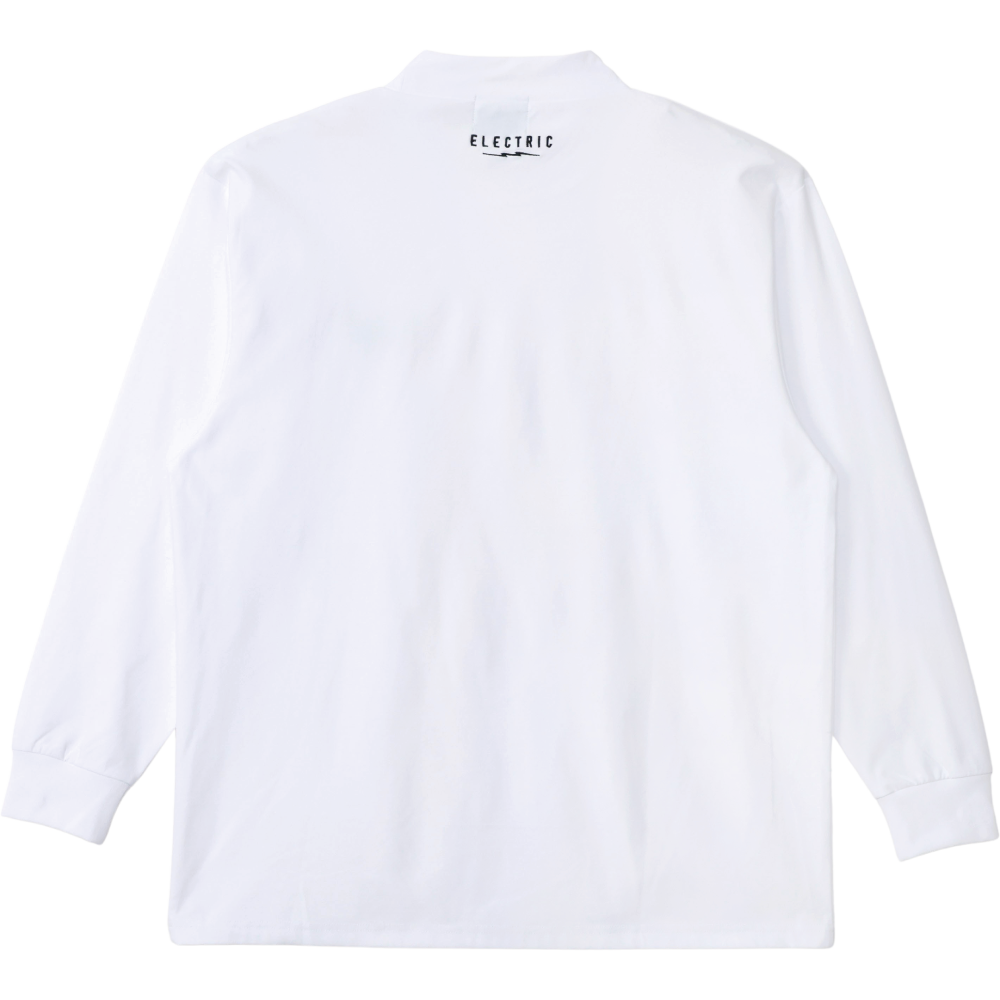ONE POINT GOLF LOGO DRY MOCK NECK L/S TEE - WHITE