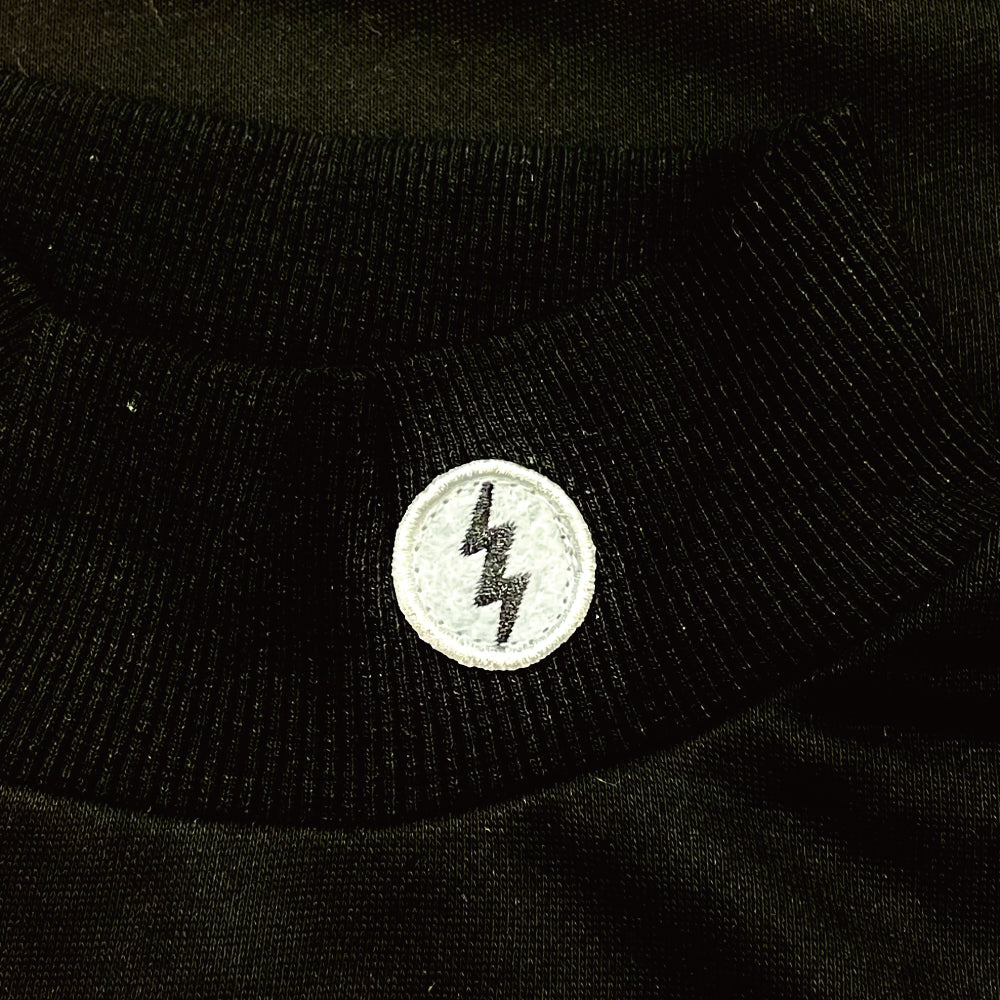 ONE POINT GOLF LOGO MOCK NECK SWEAT - WHITE