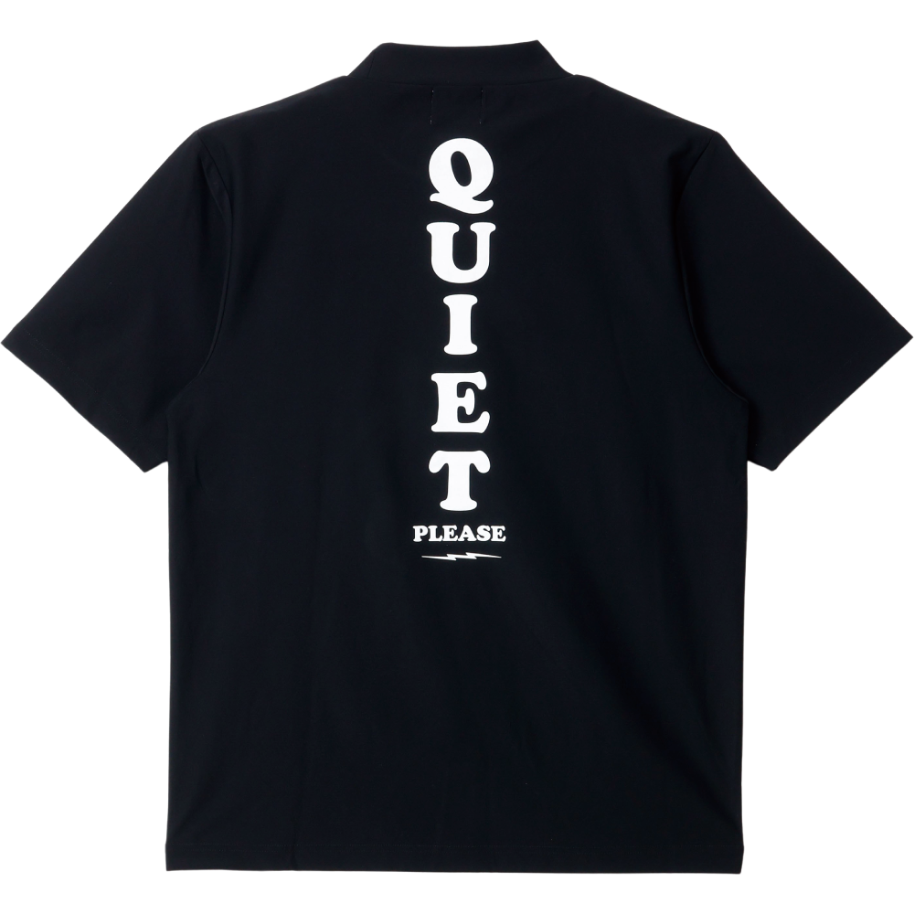 QUIET PLS DRY MOCK NECK S/S TEE - BLACK