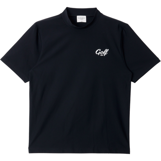 QUIET PLS DRY MOCK NECK S/S TEE - BLACK