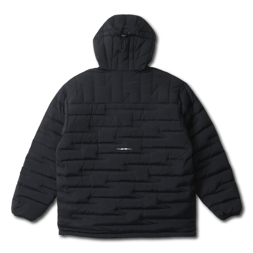 QUILTING PUFF HALF ZIP - BLACK