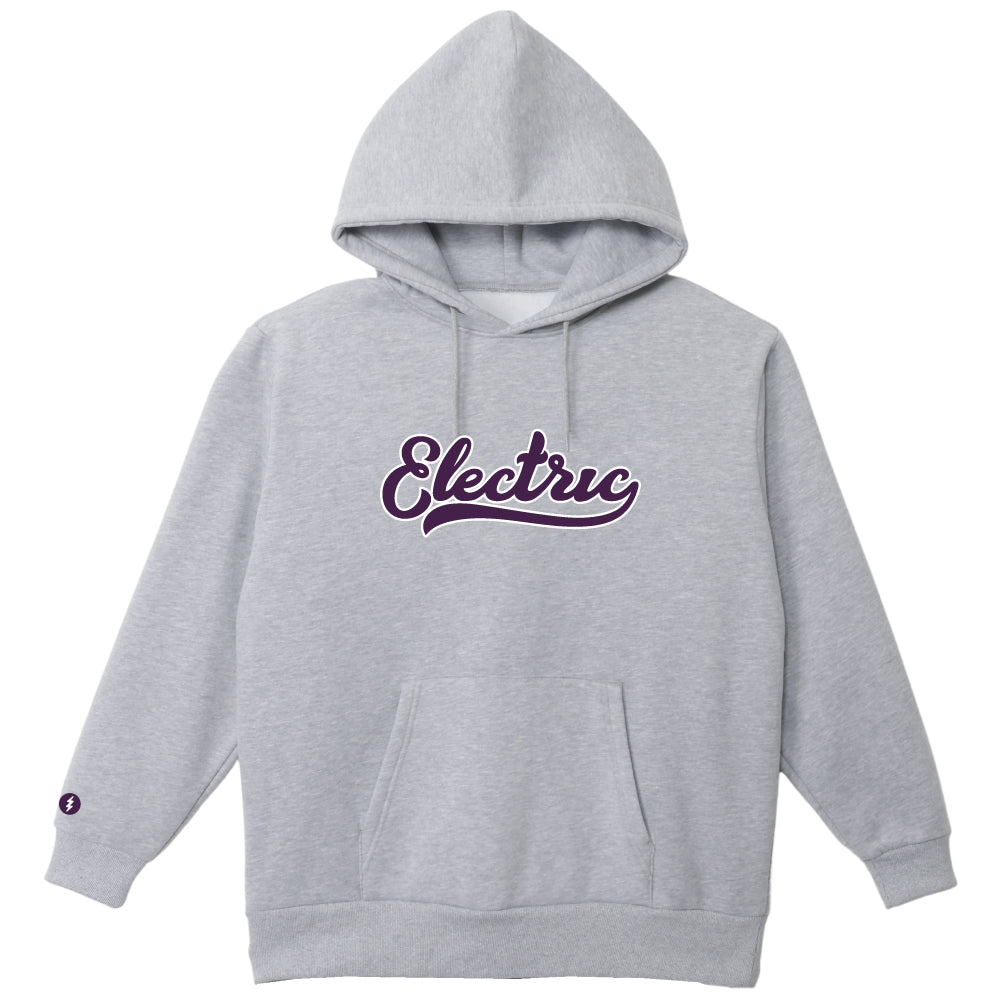 SCRIPT APPLIQUE HOOD - ASH × PURPLE