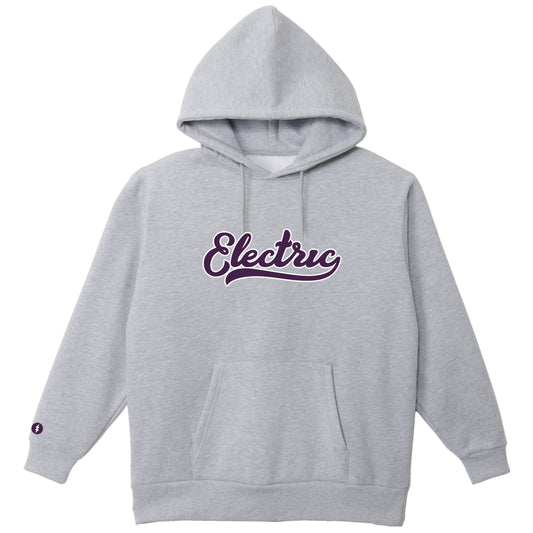 SCRIPT APPLIQUE HOOD - ASH × PURPLE