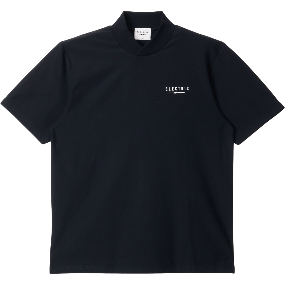 VERTICAL VOLT DRY CROSS COLLAR MOCK NECK S/S TEE - BLACK