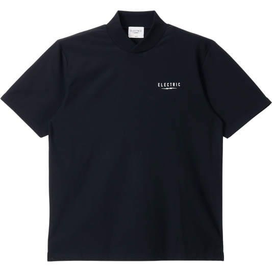 VERTICAL VOLT DRY CROSS COLLAR MOCK NECK S/S TEE - BLACK