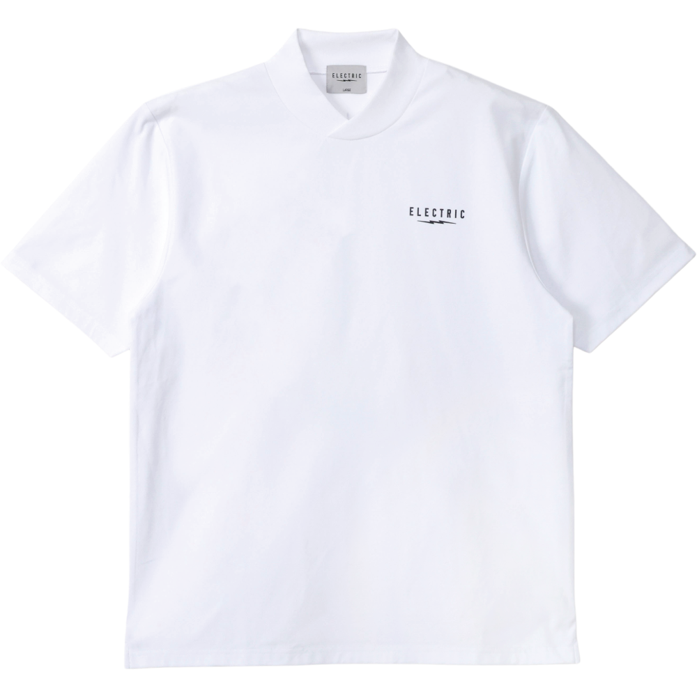 VERTICAL VOLT DRY CROSS COLLAR MOCK NECK S/S TEE - WHITE/TREE CAMO