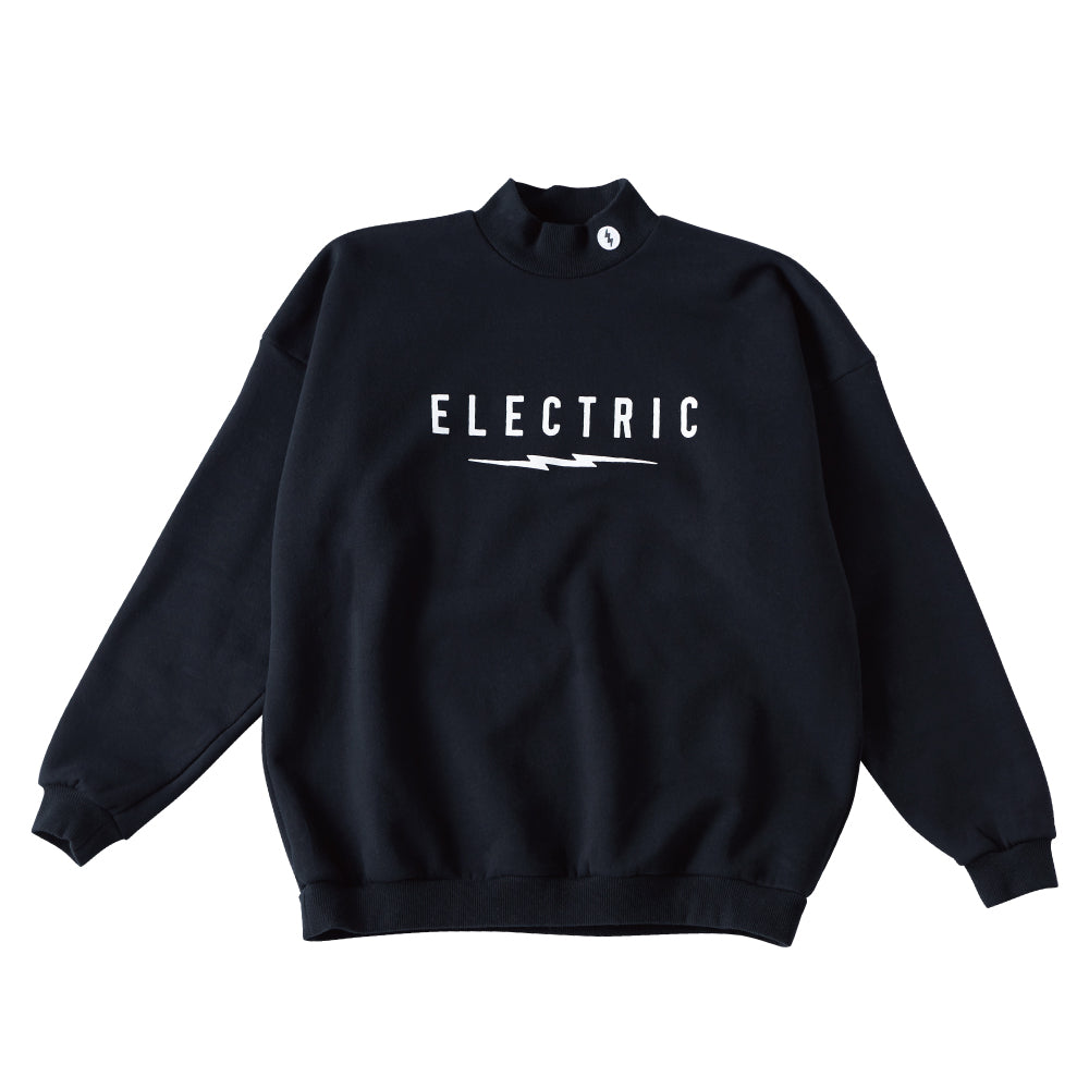 VERTICAL VOLT MOCKNECK SWEAT  - BLACK