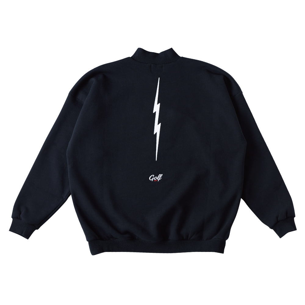 VERTICAL VOLT MOCKNECK SWEAT  - BLACK