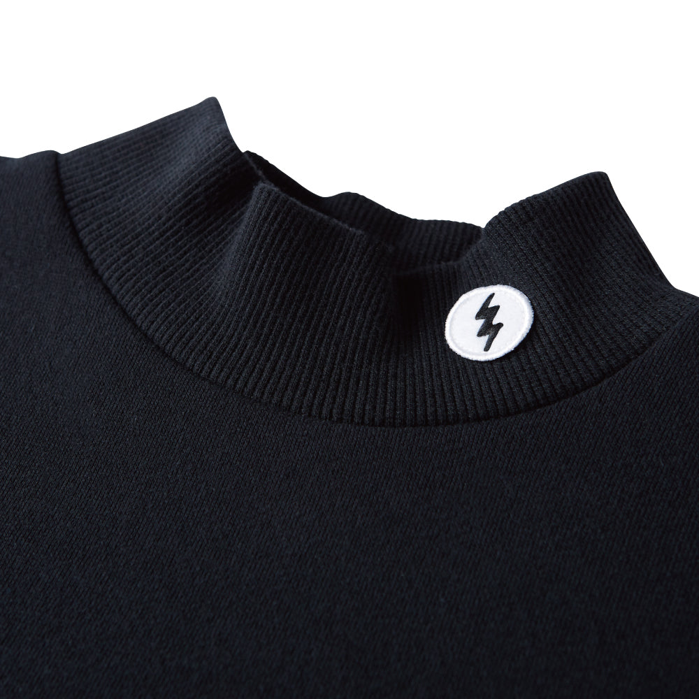 VERTICAL VOLT MOCKNECK SWEAT  - BLACK