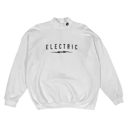 VERTICAL VOLT MOCKNECK SWEAT  - WHITE