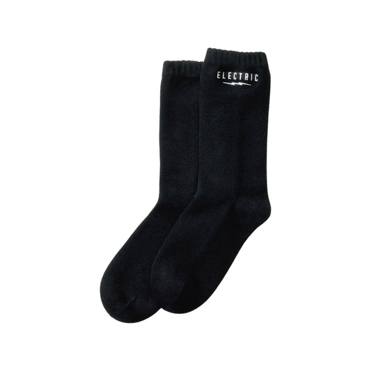 VOLT WOOL CREW SOCKS - BLACK