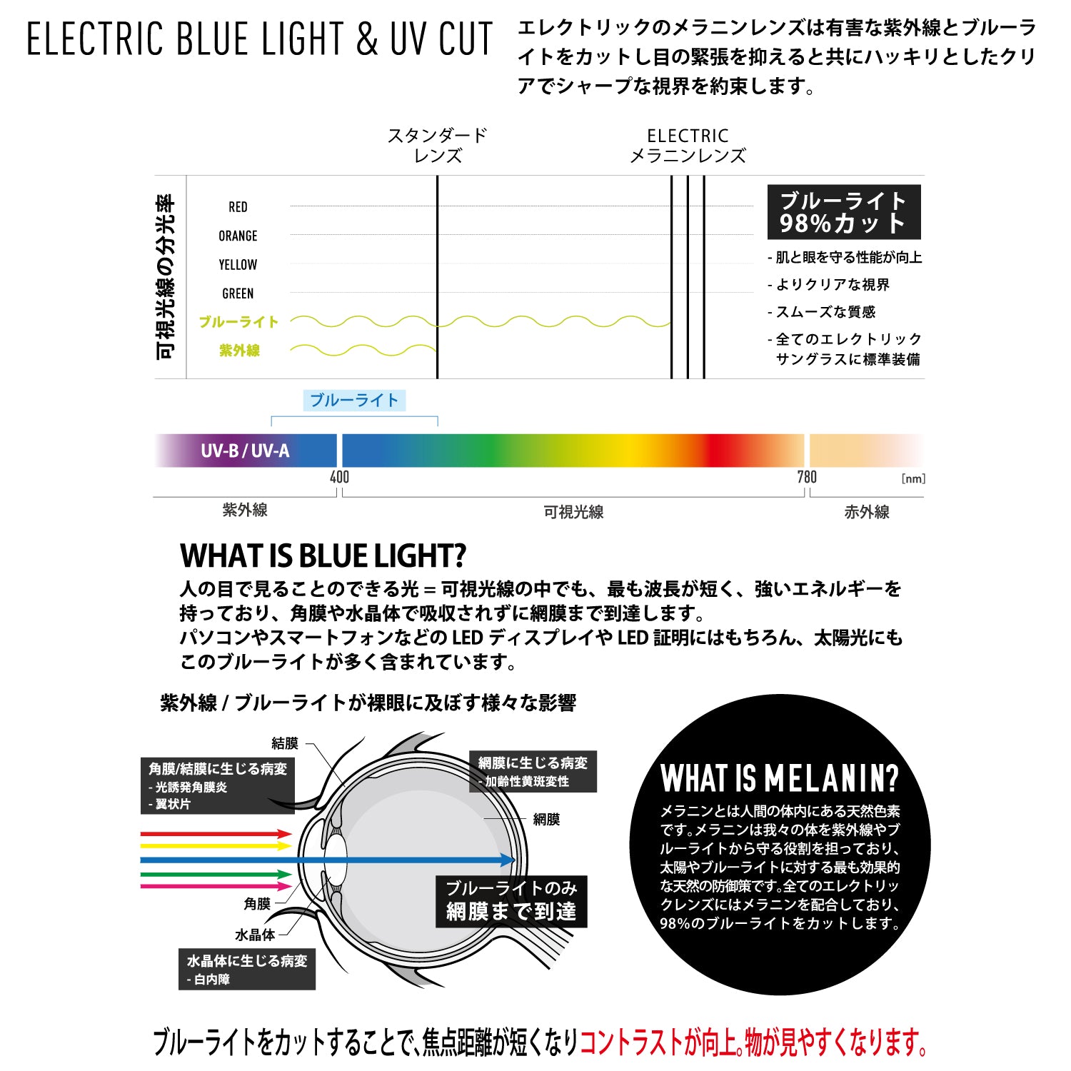 BLACK TOP-ELECTRIC エレクトリック サングラス 日本公式 偏光レンズ